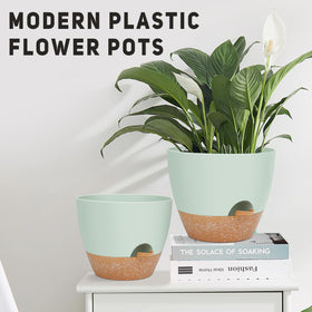 YNNICO 10-inch self-watering pot in use for compact indoor planting