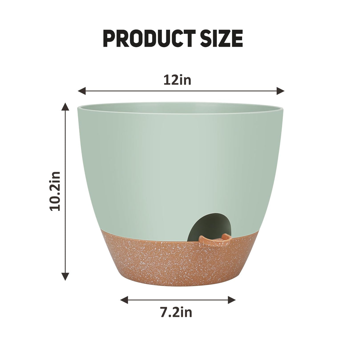 YNNICO built-in tray enables bottom watering with top-water option