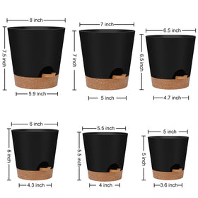 YNNICO 7 inch self watering planter suitable for small plants at home or office