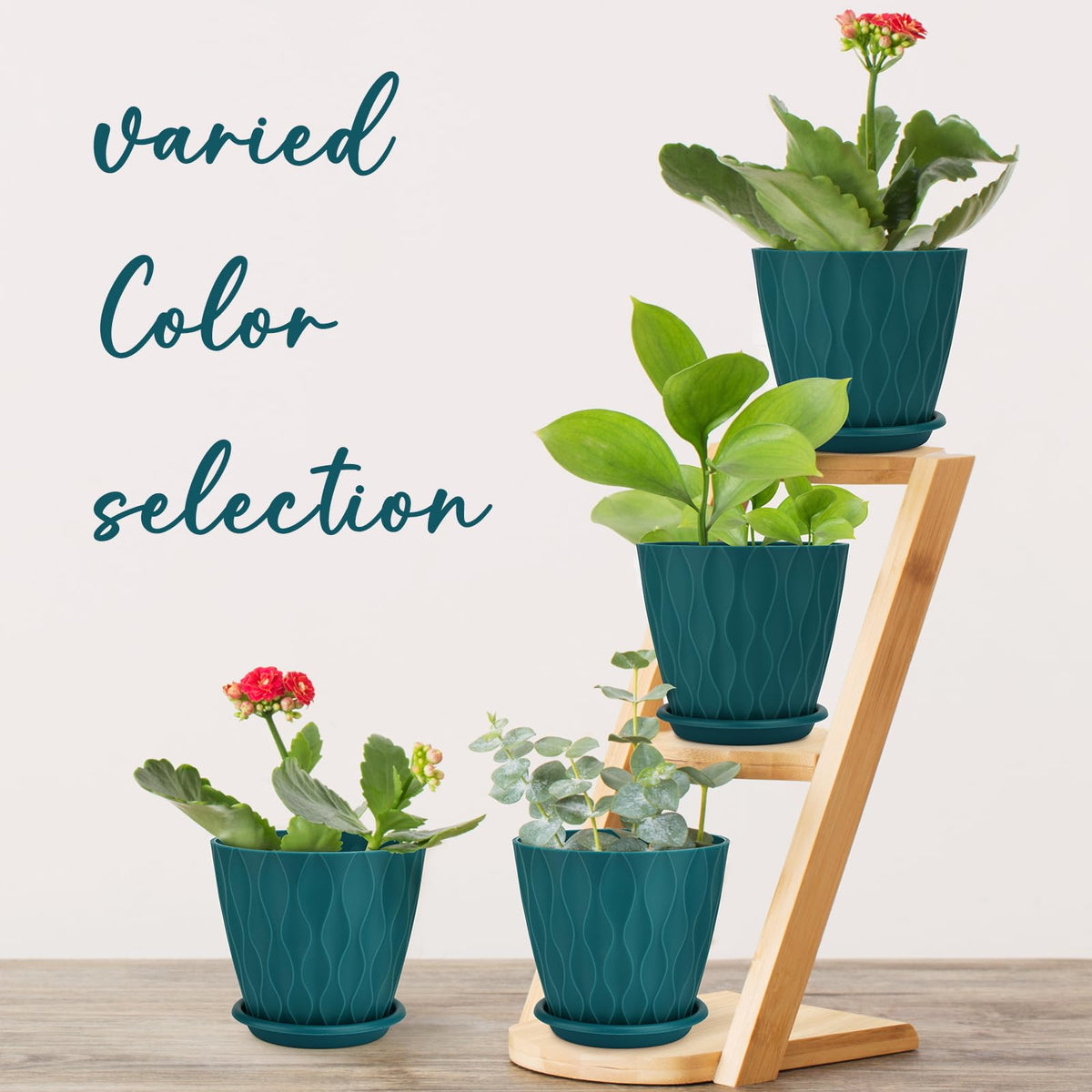 Durable polypropylene pots resist cracking and odors.