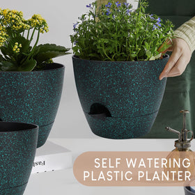 YNNICO indoor-outdoor plant pot with matte finish for versatile placement.