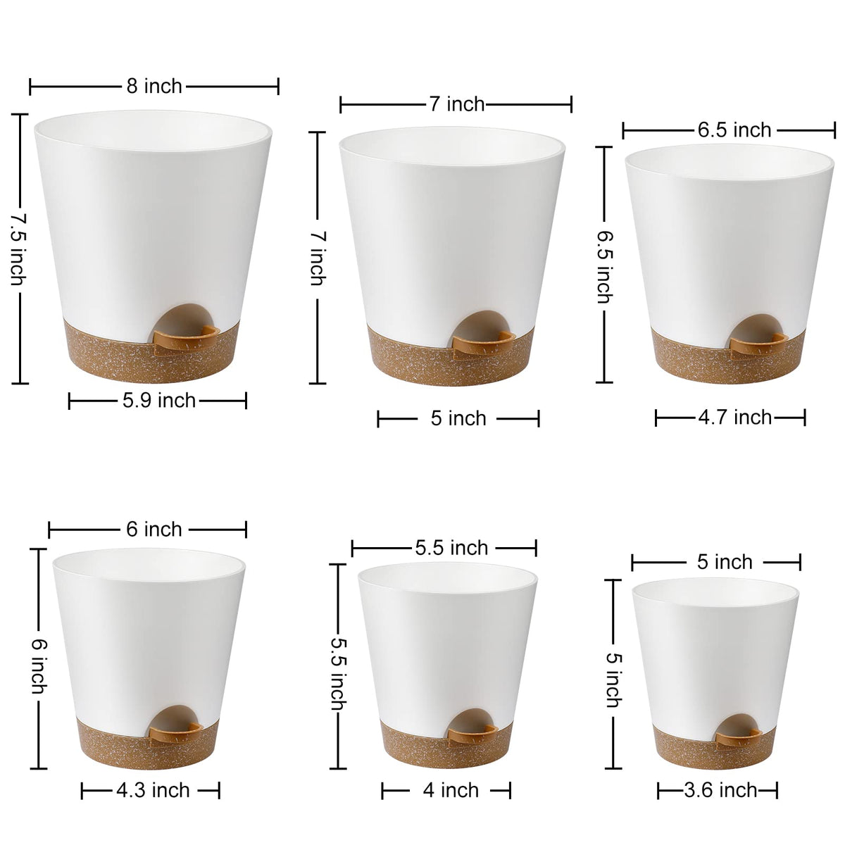 YNNICO 6-inch indoor planter aids root airflow through multiple holes for thriving houseplants