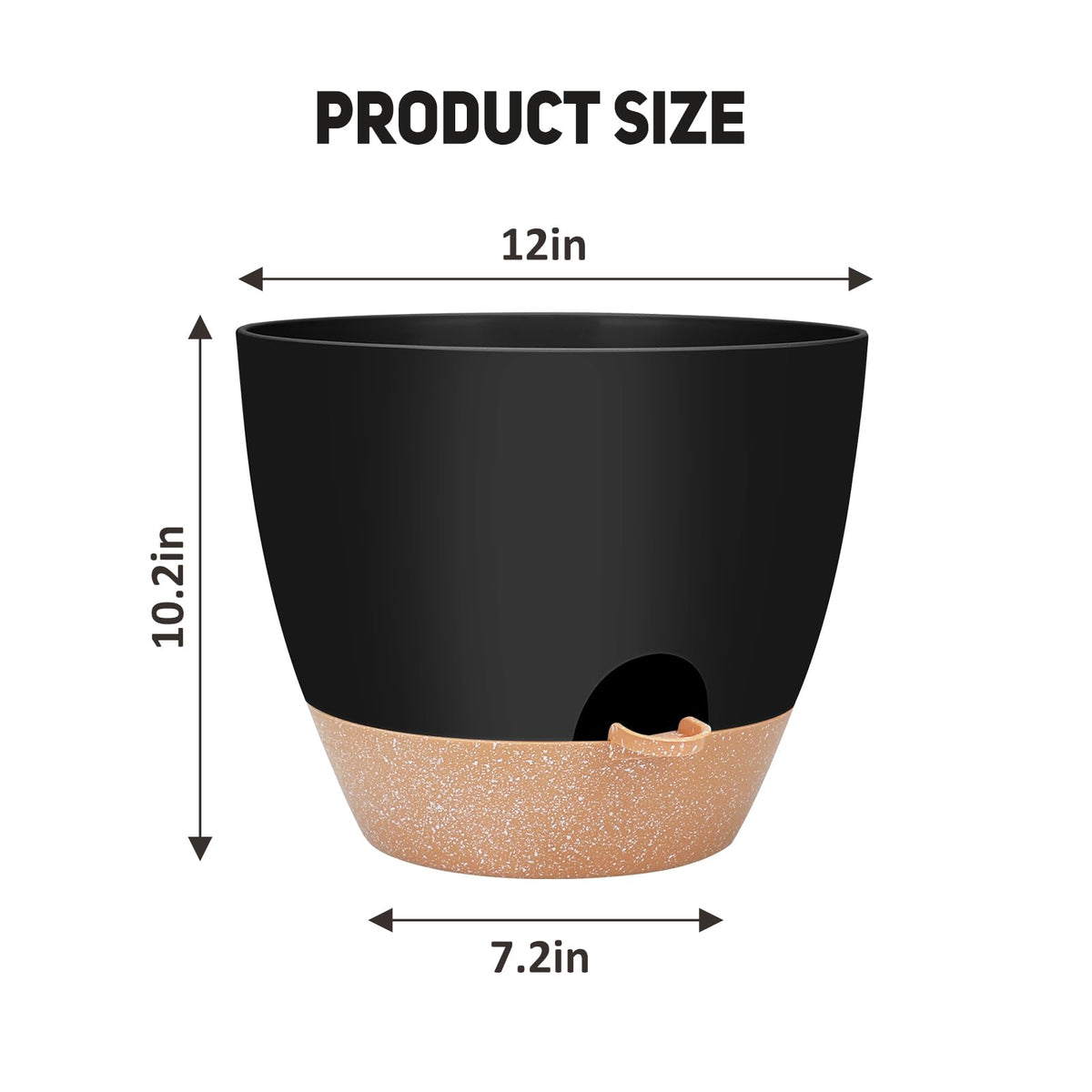 YNNICO mesh drainage holes – promotes aeration and healthy roots.