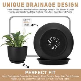 YNNICO 9-inch pot highlights sturdy lightweight plastic