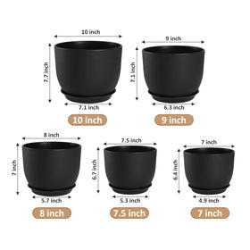 YNNICO plant pots showcasing mesh drainage holes for root health.