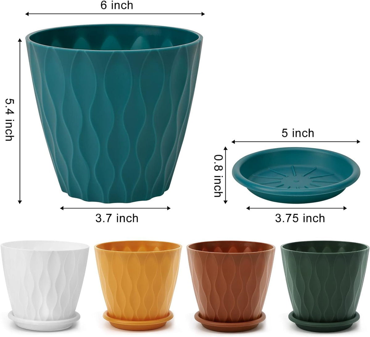 YNNICO pot with movable tray catches overflow for clean spaces.