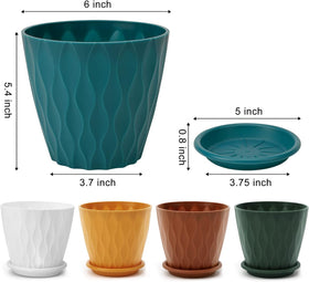 YNNICO pot with movable tray catches overflow for clean spaces.