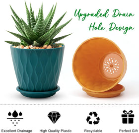 Sturdy polypropylene YNNICO planter resists deformation for long-lasting use.