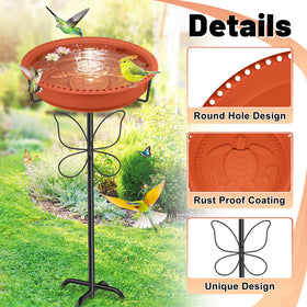 YOADEHOA perforated-edge bath promotes drainage and bird grip.