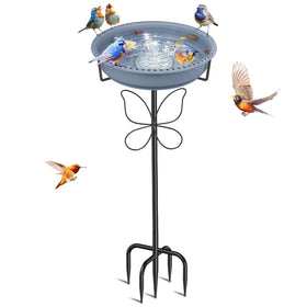 YOADEHOA birdbath stand grey for stable outdoor garden decor