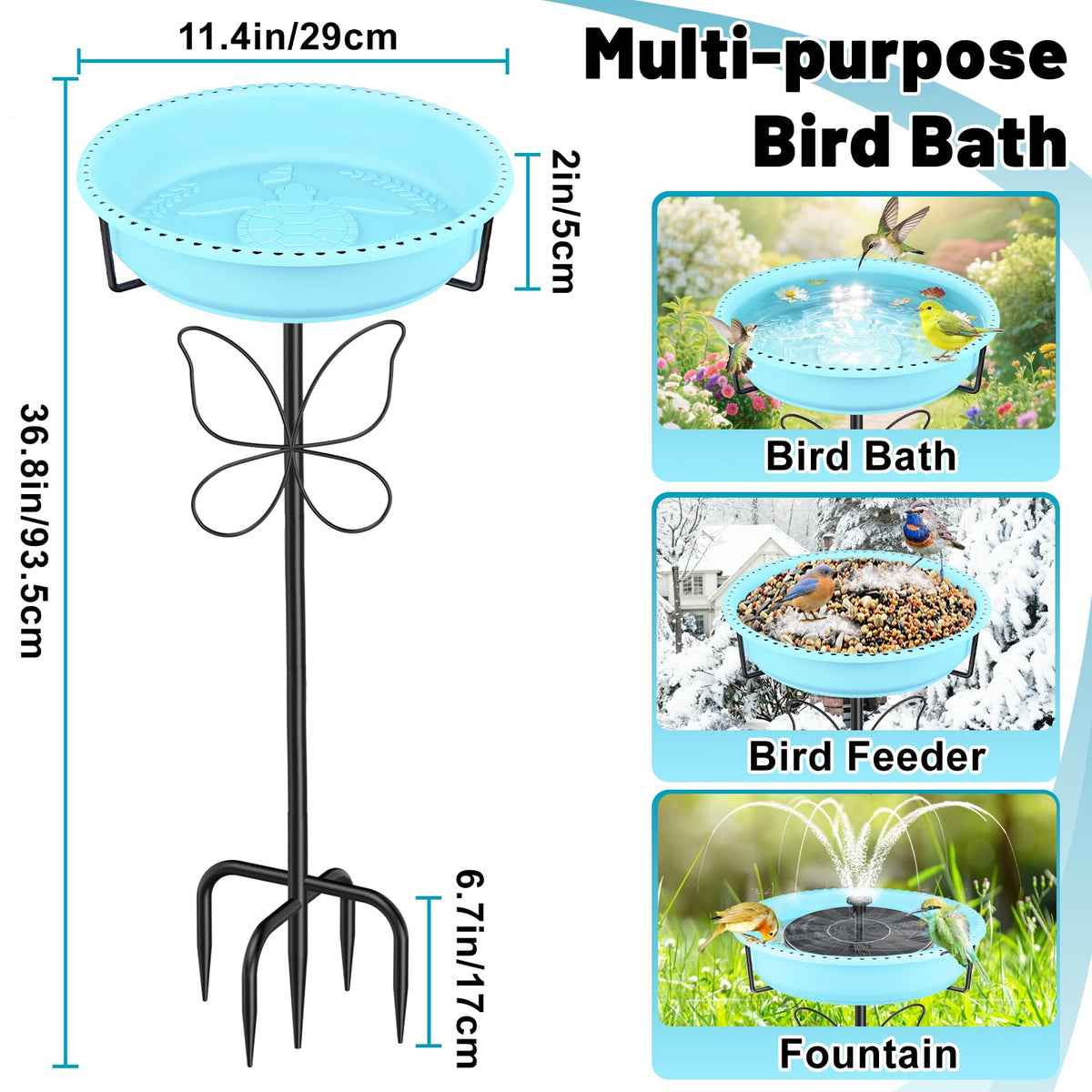 YOADEHOA birdfeeder 2in1 enabling quick feeding options for visiting songbirds.