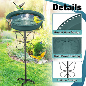 YOADEHOA butterfly pillar with relief carvings adds garden charm.