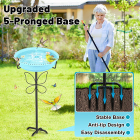 YOADEHOA removable birdbath bowl simplifies filling, cleaning, and maintenance.