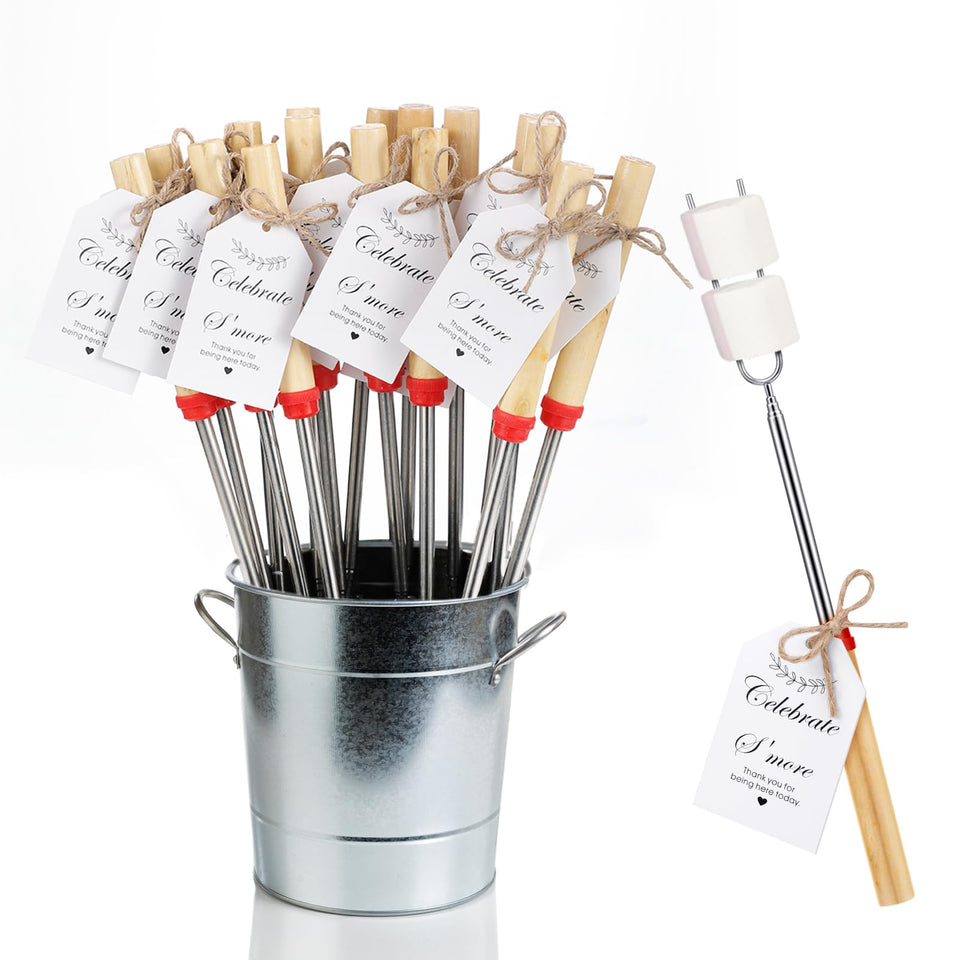 Yoande s'more sticks extendable up to 32 inches for safer backyard roasting.