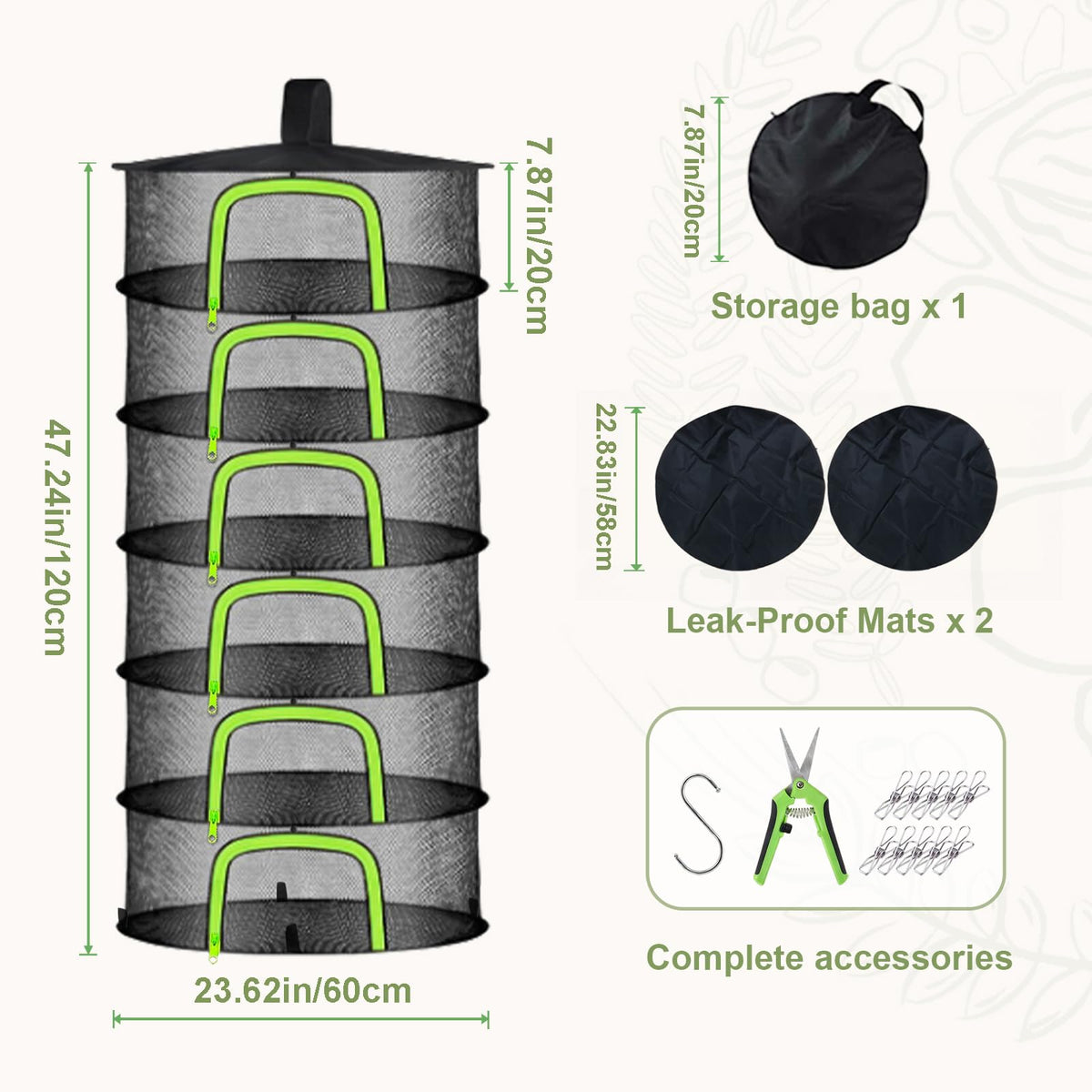 YOBAZAN rack folded flat for compact storage in a closet
