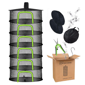 YOBAZAN herb drying rack 6-layer assembly shows bulk drying capability