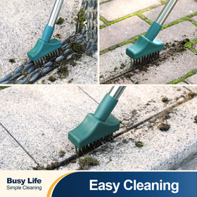 Yocada sidewalk gap cleaner accessing wall-edge gaps
