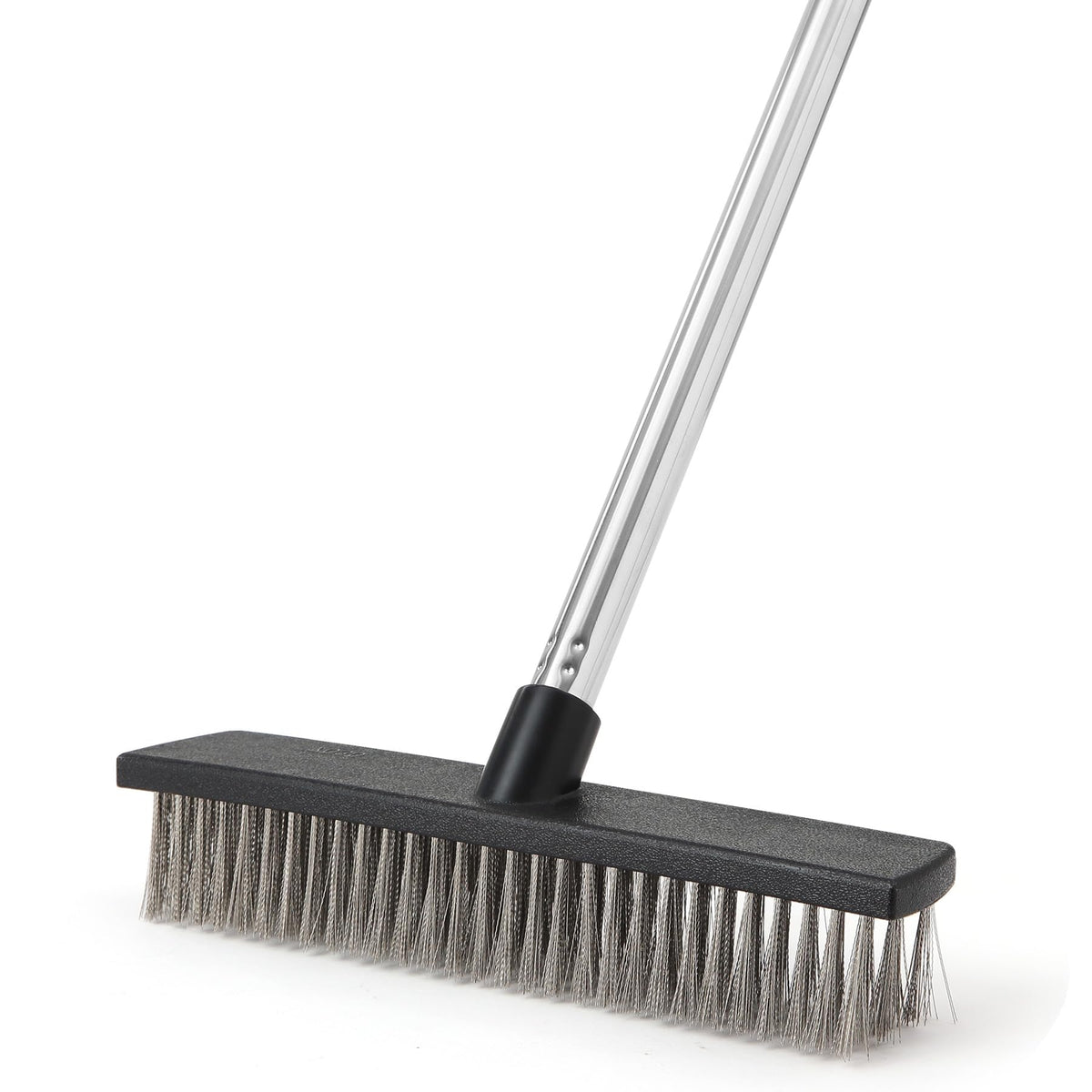 Yocada stainless steel wire scrub brush with 65-inch handle for moss removal.