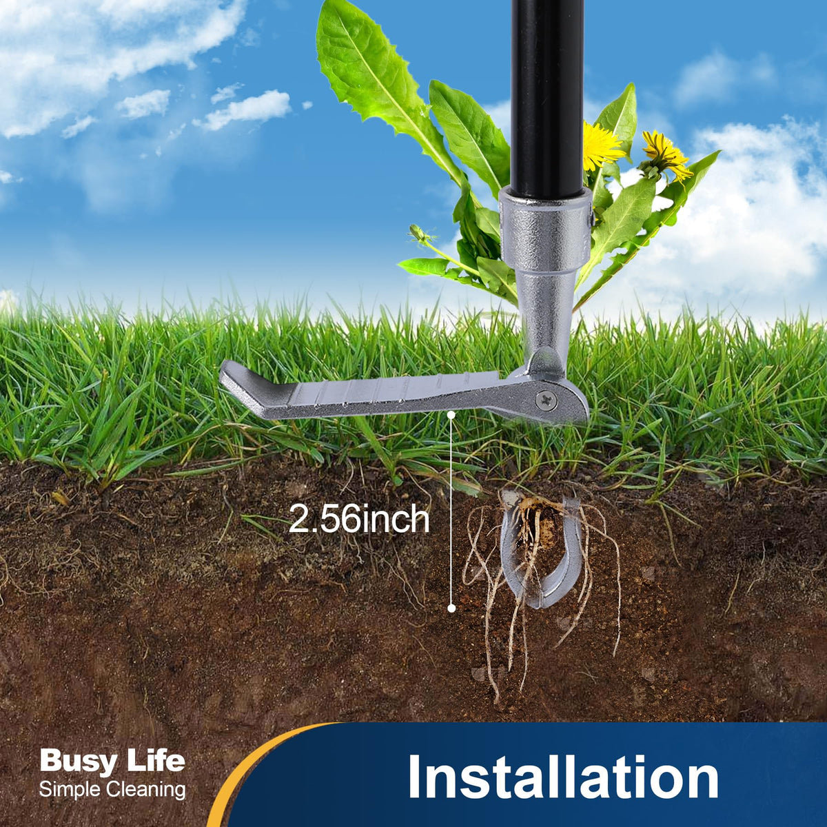 Yocada stand-up design supports comfortable weeding sessions.