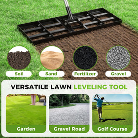 Yociqeul stainless-steel construction durable tool for long-lasting yard leveling