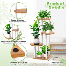 YOCOMEY corner indoor plant display shelf fits neatly in living rooms