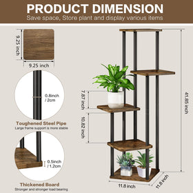 YOCOMEY sturdy metal frame with thickened MDF base ensures strong, stable plant display.