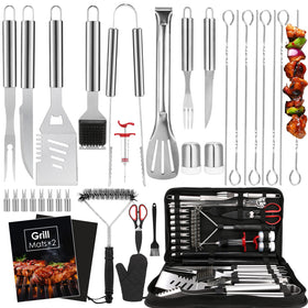 Yoehka 34pc grilling set ready for backyard barbecue use