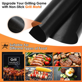 Yoehka grill mats prevent sticking for easy, mess-free cooking on any grill.
