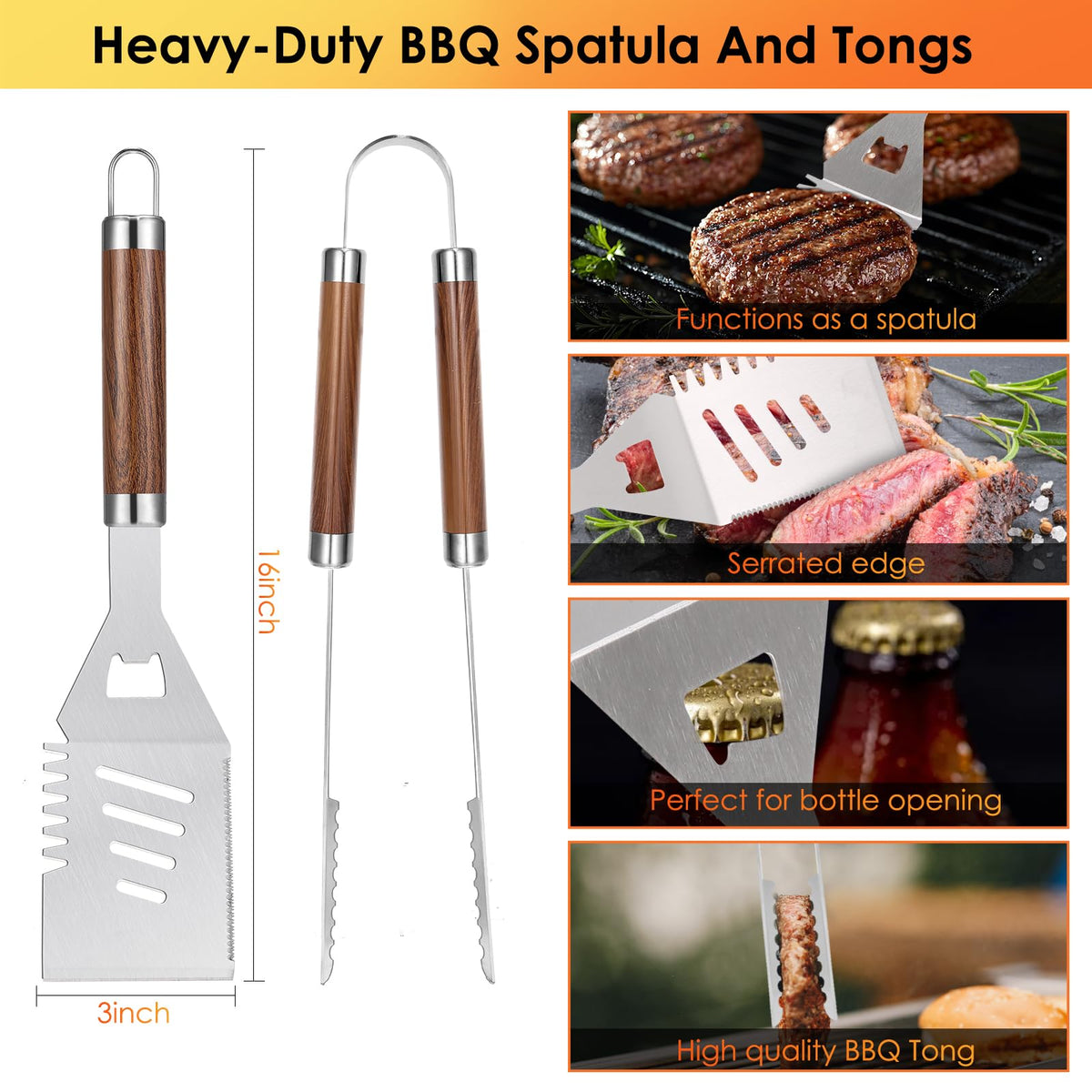 Yoehka meat knife pairs with the set for precise turning and clean carving.