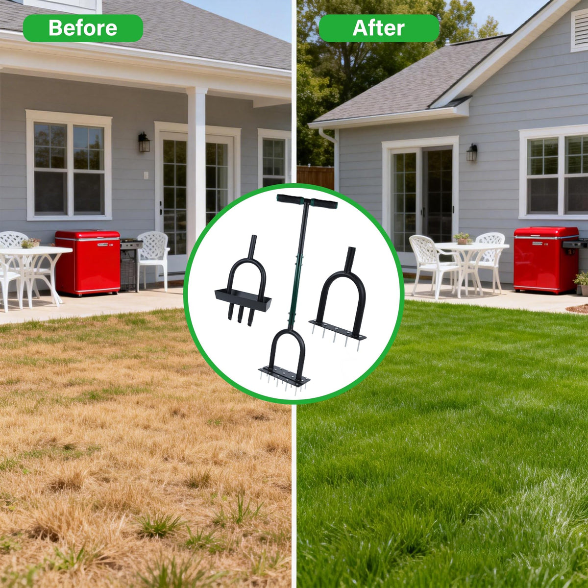 YOFIT 3-in-1 stand-up design for easier yard use.