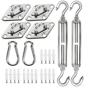 YOFIT turnbuckles for shade sail providing strong tension and reduced sag.