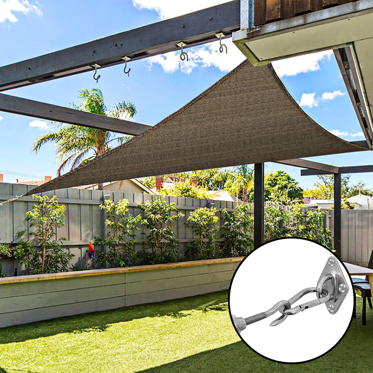YOFIT hardware ready for waterproof outdoor shade sails