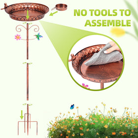 YOFOVI bird feeding and drinking scene showcases versatile use for gardens.