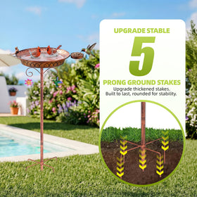 YOFOVI top bowl shows copper finish ideal for year round outdoor usage.