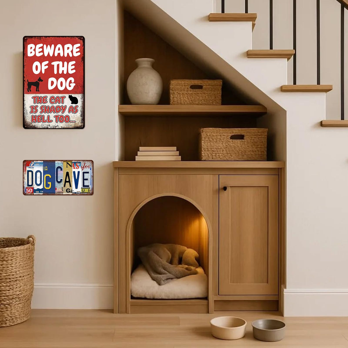YOHIYE Cat Is Shady Too sign 8x12: humorous indoors display