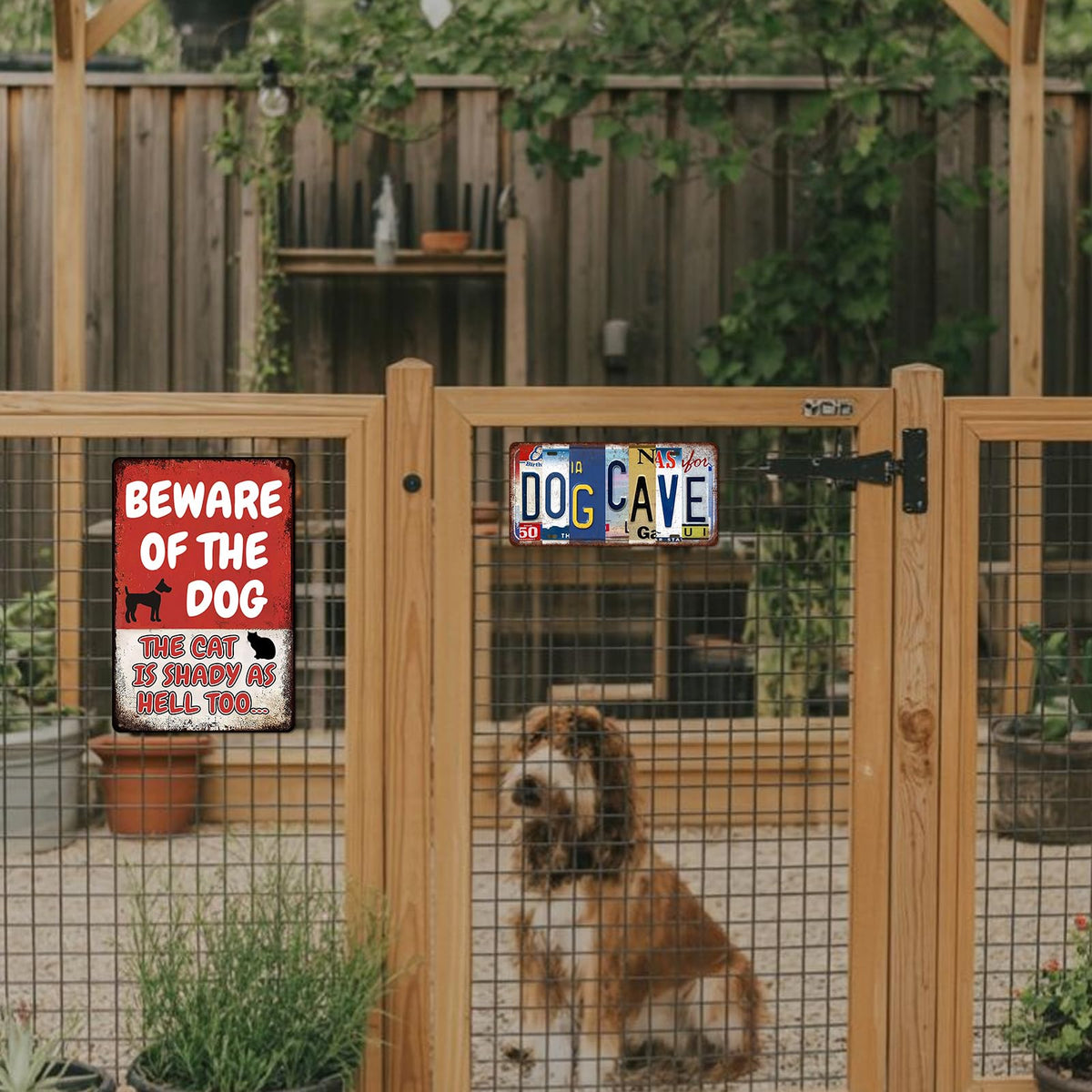 YOHIYE Gift-worthy dog sign metal: thoughtful housewarming decor