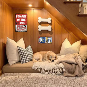YOHIYE Weatherproof dog sign anti-rust: long-lasting display