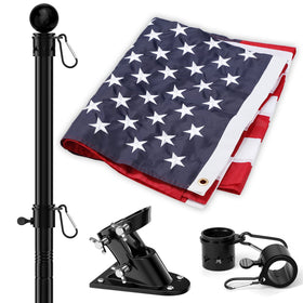 YOHSUGO American flag 3x5 on display for lasting outdoor patriotism.