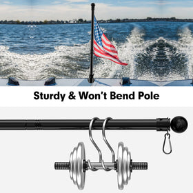 YOHSUGO easy assembly flag pole kit simplifies setup and storage.