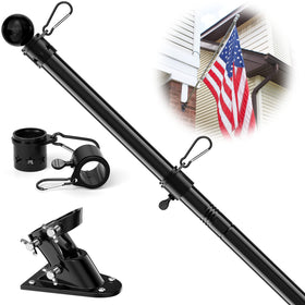 YOHSUGO flag pole kit with bracket included for sturdy outdoor mounting.