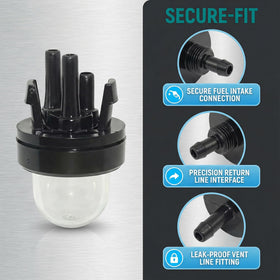 YOIASUGH 753-08319 primer bulb closeup highlights sturdy design for carburetor priming.