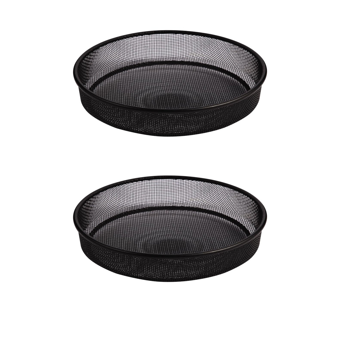 Yojanner metal round bird feeder tray, 7 inch, durable and easy to clean for outdoor use.
