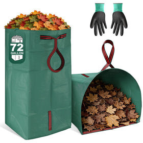 YoJinXtra yard waste bags 72-gallon 2-pack for quick leaf collection.