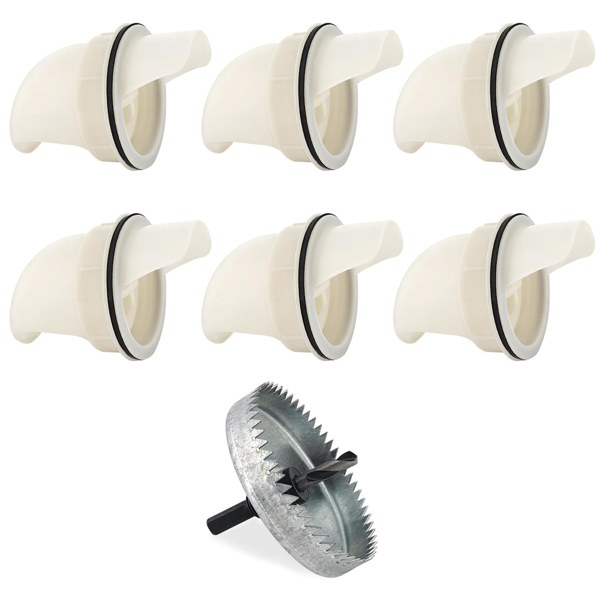 YOLCAR chicken feeder port close-up with durable PP construction
