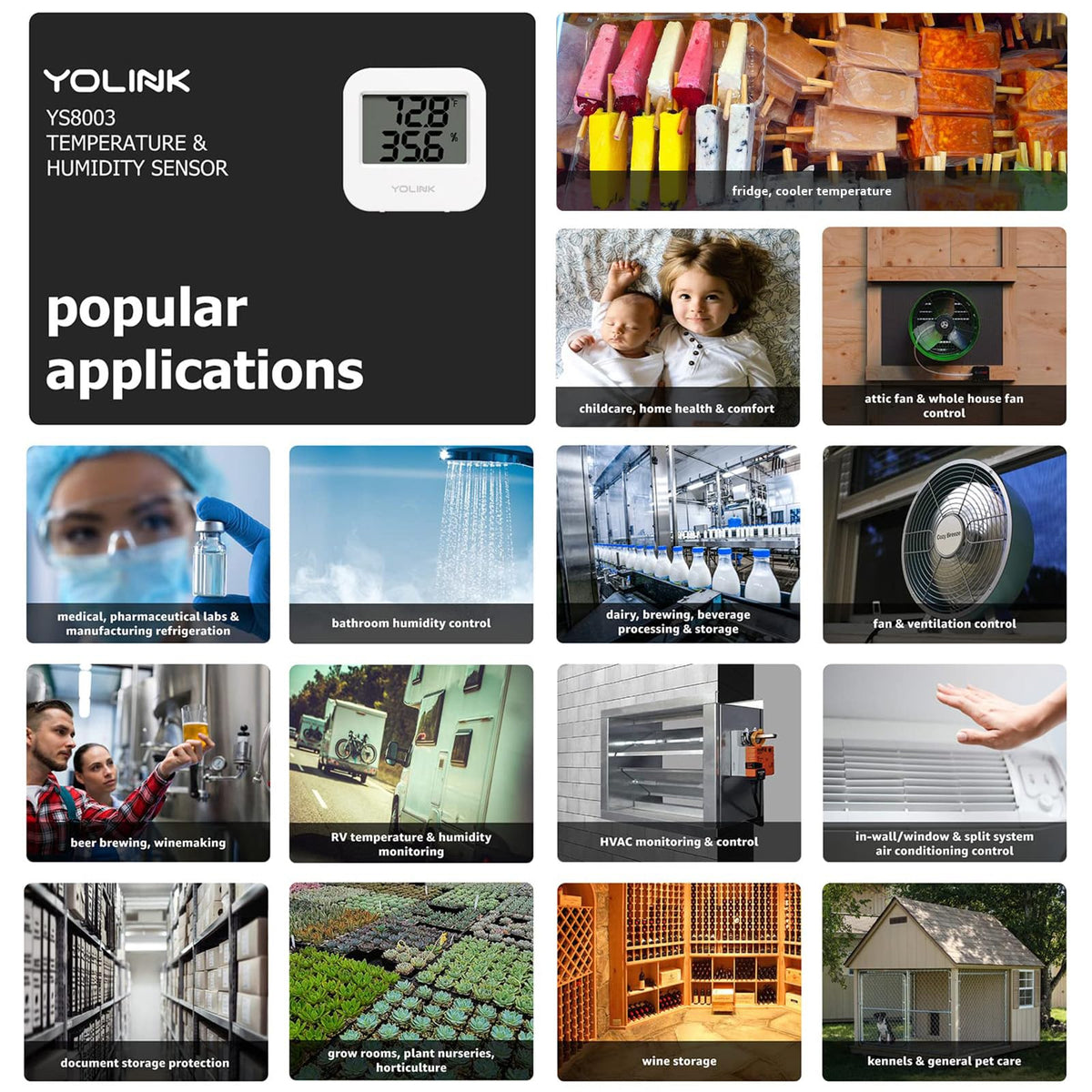 YoLink battery included delivers 2 plus years of maintenance-free power.