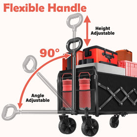 Yollber wagon features built-in drink holders for on-the-go.