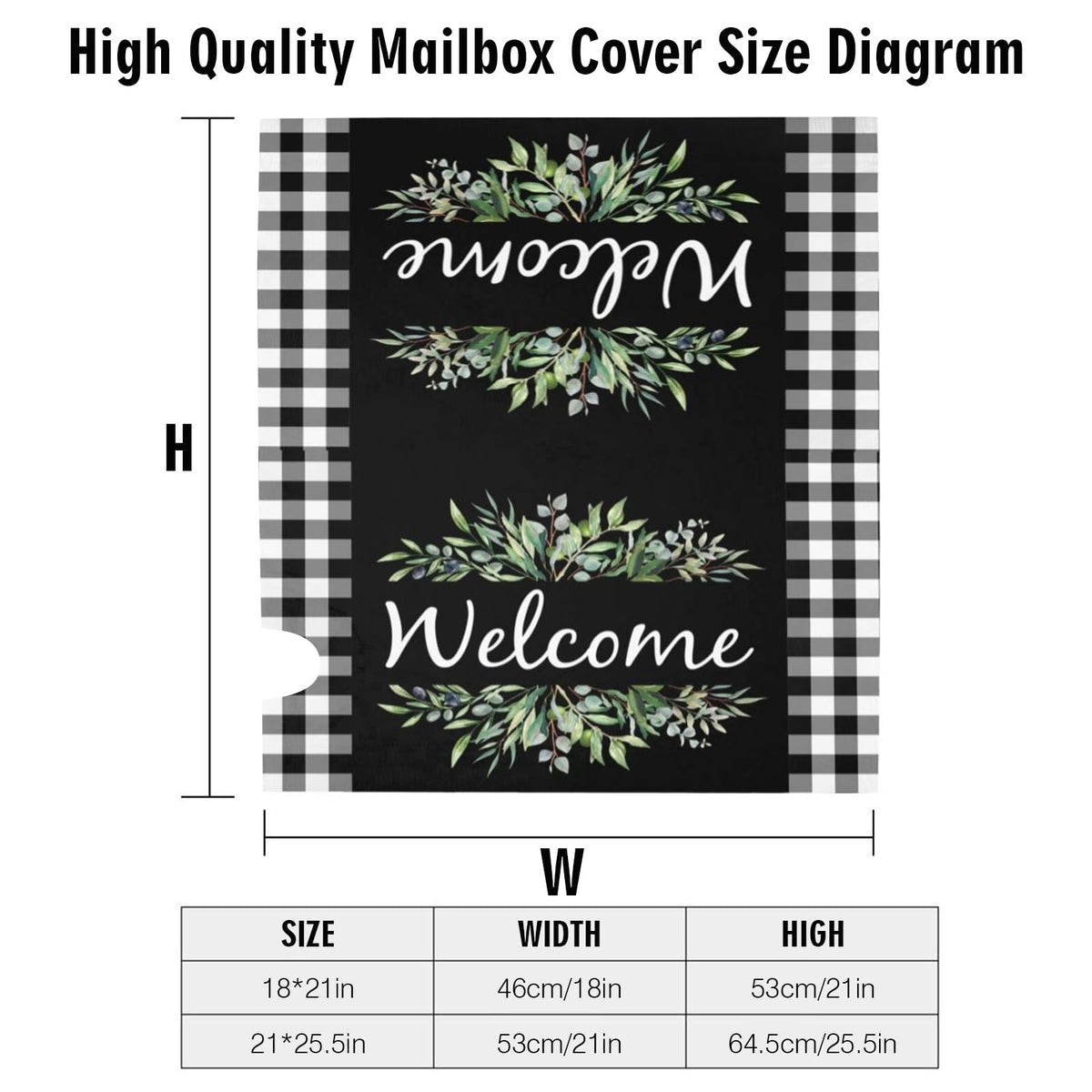 Yomane outdoor mailbox cover shown on garden edge for year-round welcome