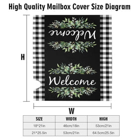 Yomane outdoor mailbox cover shown on garden edge for year-round welcome