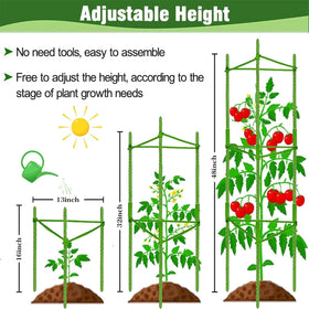 Yongblus tomato cage triangular assembly demonstrates versatile shapes for a tailored trellis
