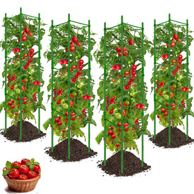 Yongblus tomato cage vertical support for sturdy, space-saving growth